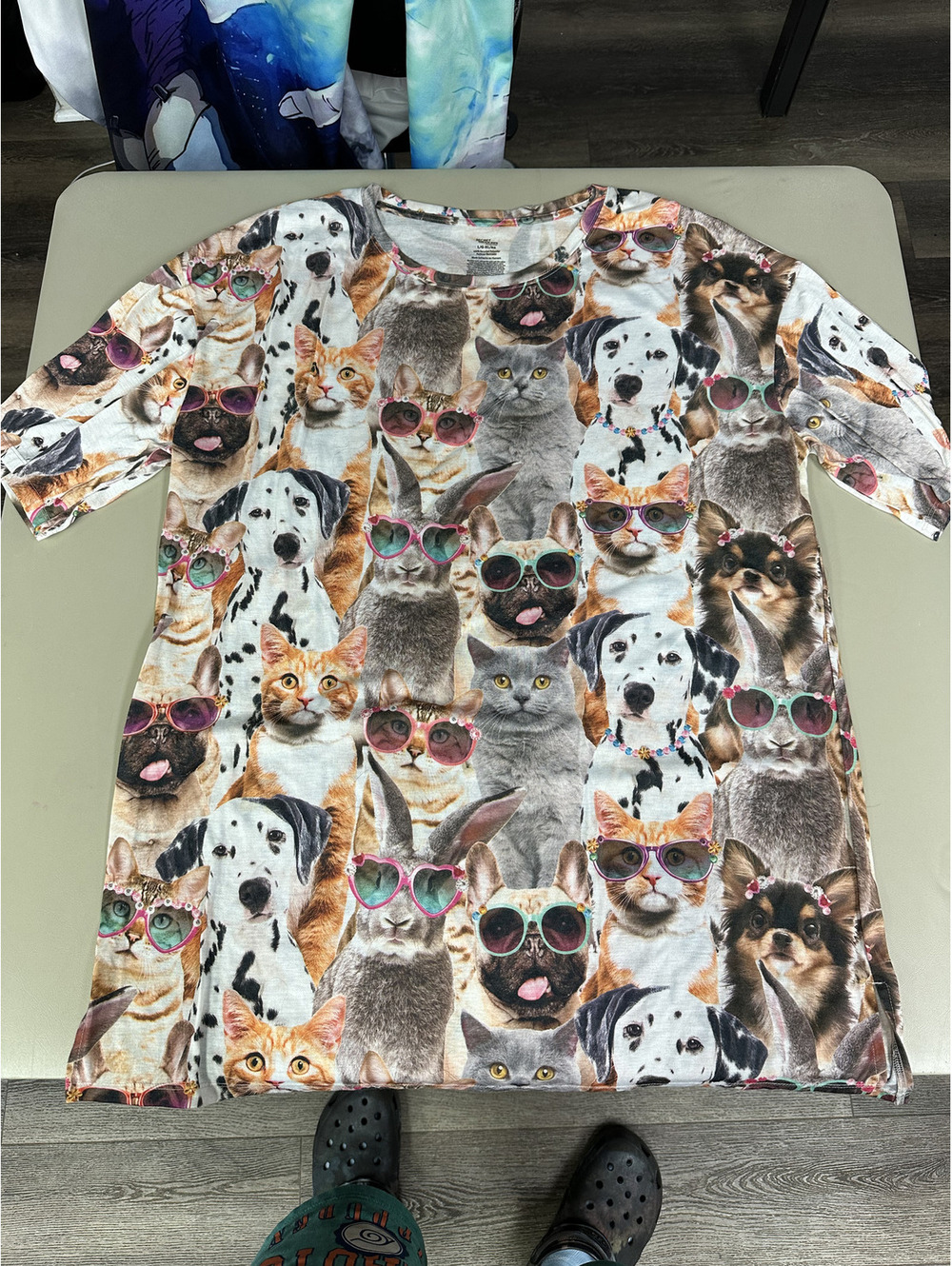 Secret Treasures l-xl Animal Print Sleepwear Top
